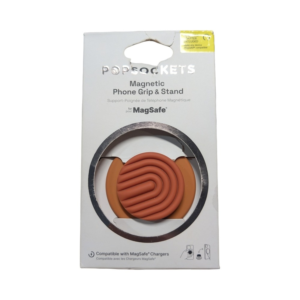 14-O PopSockets MagSafe PopGrip Phone Grip & Stand Popout Curves Terra Cotta